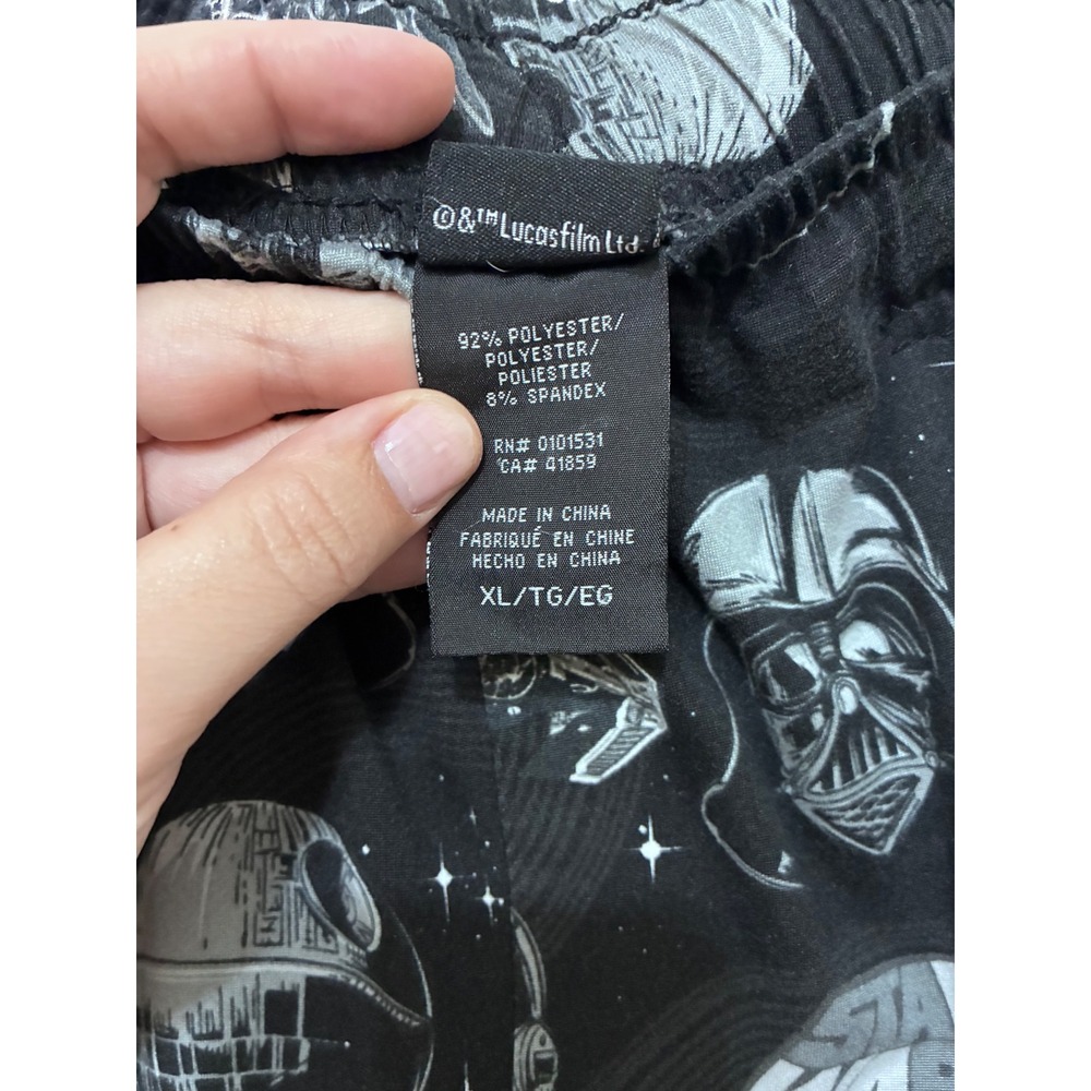 Star Wars Mens Pajama Pants Darth Vader Stormtrooper Death Star Joggers XL Black - Picture 4 of 6